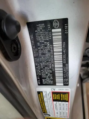 2011 TOYOTA AVALON BASE  