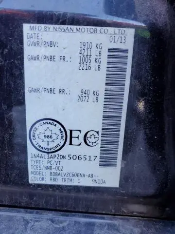 2013 NISSAN ALTIMA 2.5  