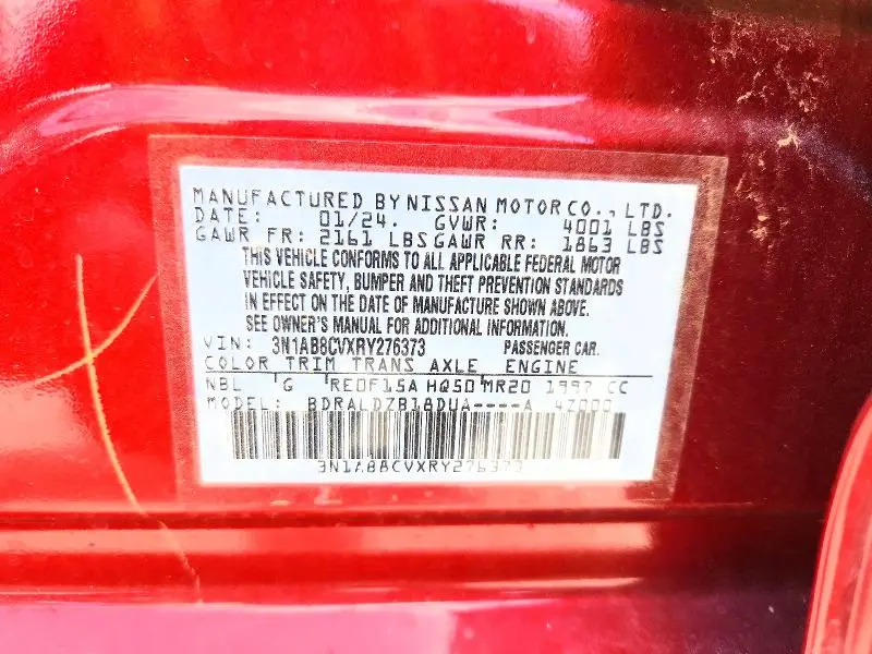 2024 NISSAN SENTRA SV  