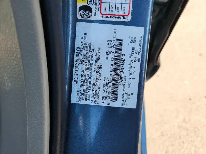 2012 FORD FUSION HYBRID  