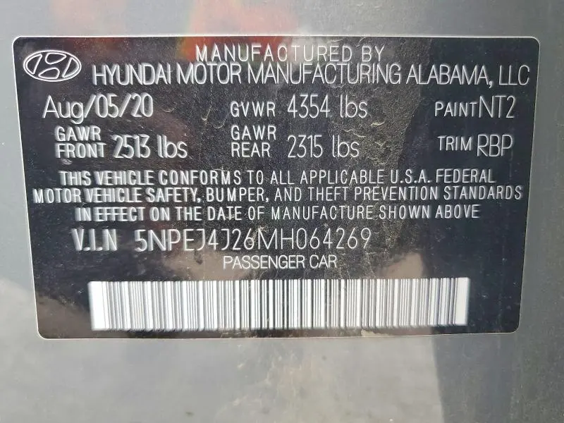 2021 HYUNDAI SONATA SEL PLUS  