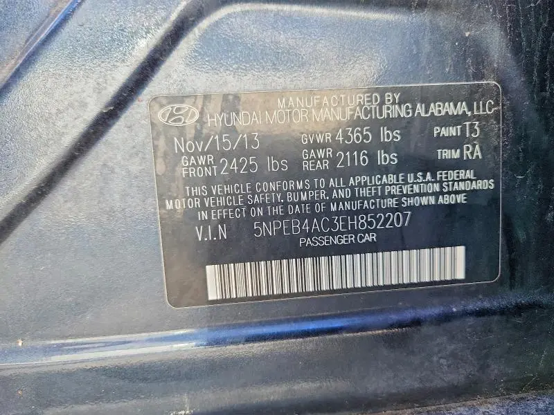 2014 HYUNDAI SONATA GLS  