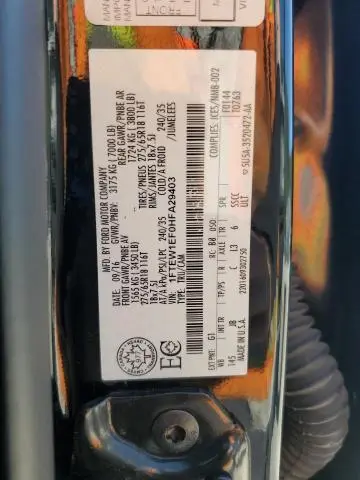 2017 FORD F150 SUPERCREW  