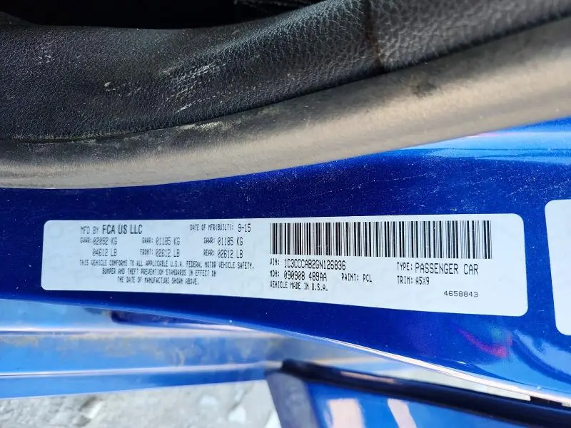 2016 CHRYSLER 200 LIMITED  