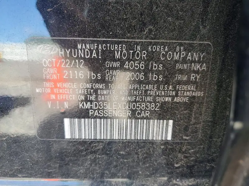 2013 HYUNDAI ELANTRA GT BASE  