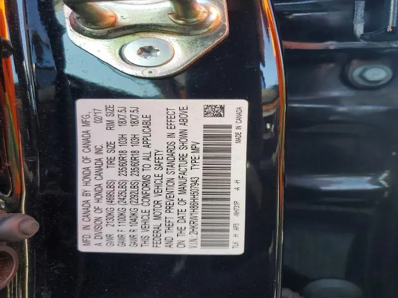 2017 HONDA CR-V EXL  