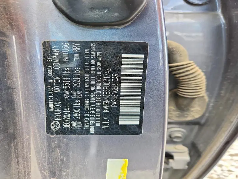 2015 HYUNDAI GENESIS 3.8L  