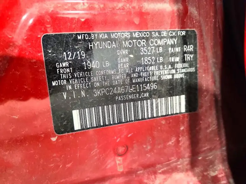 2020 HYUNDAI ACCENT SE  