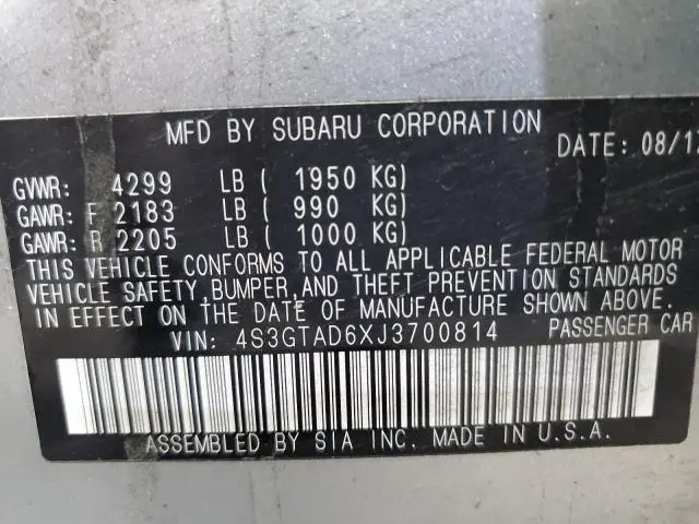 2018 SUBARU IMPREZA PREMIUM PLUS  