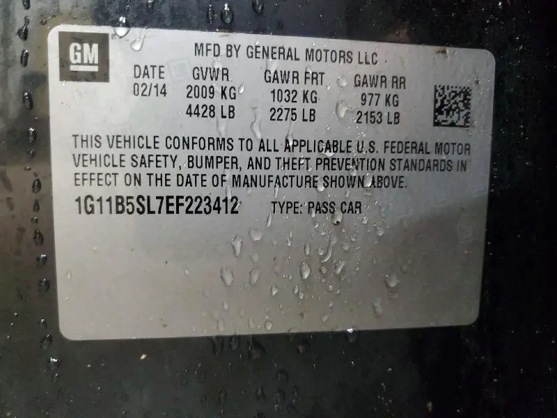 2014 CHEVROLET MALIBU LS  