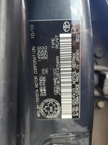 2011 TOYOTA YARIS   
