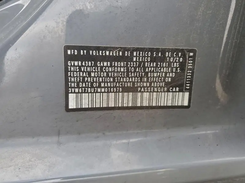 2021 VOLKSWAGEN JETTA GLI  