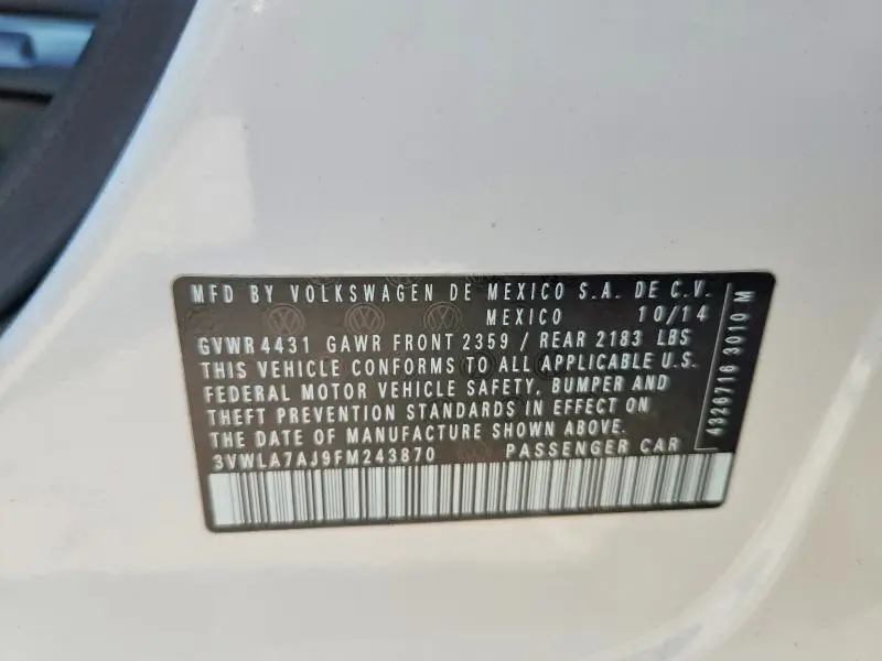 2015 VOLKSWAGEN JETTA TDI  