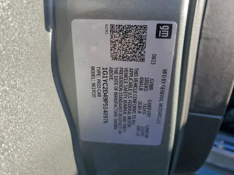 2023 CHEVROLET CORVETTE STINGRAY 3LT  