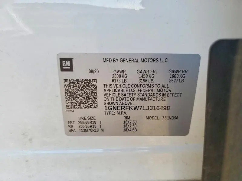 2020 CHEVROLET TRAVERSE LS  