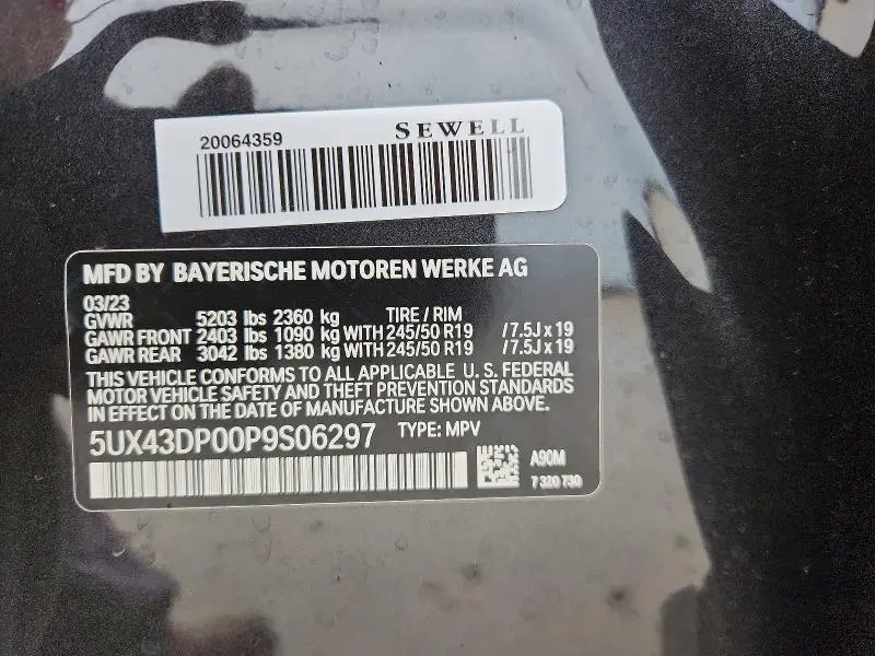 2023 BMW X3 SDRIVE30I  