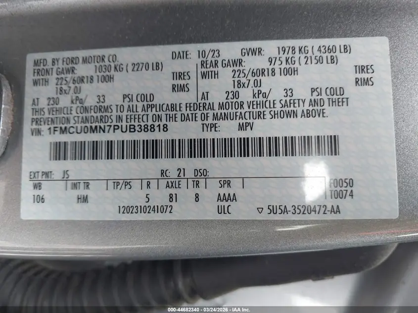 2023 FORD ESCAPE ST-LINE