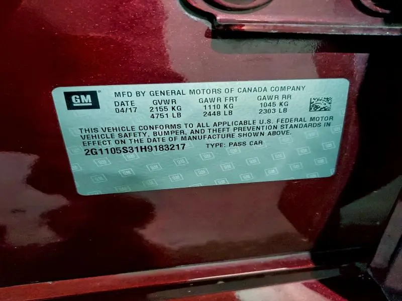 2017 CHEVROLET IMPALA LT  