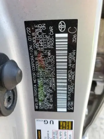 2022 TOYOTA PRIUS PRIME LE  