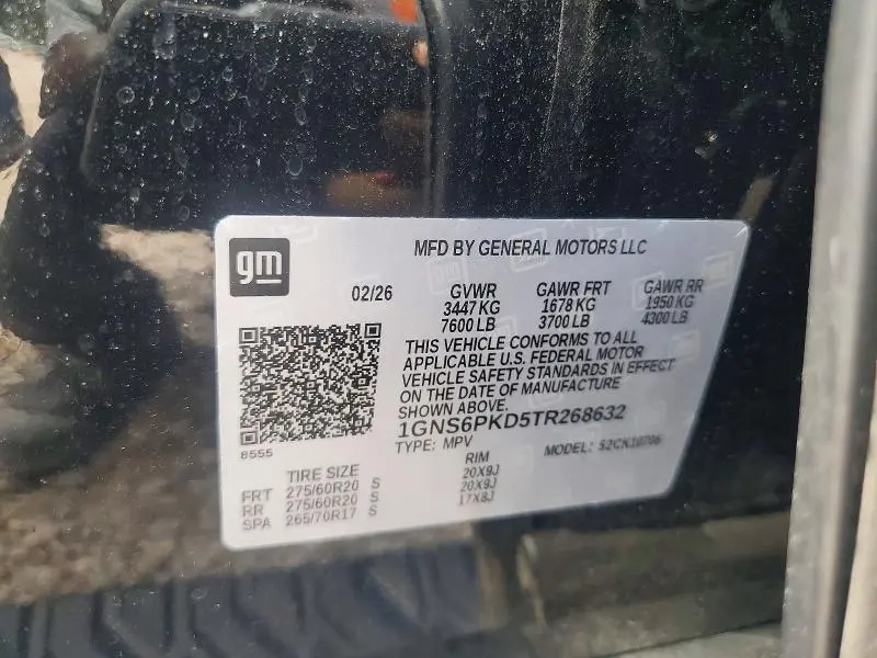 2026 CHEVROLET TAHOE K1500 Z71  
