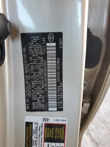 2011 TOYOTA CAMRY BASE  