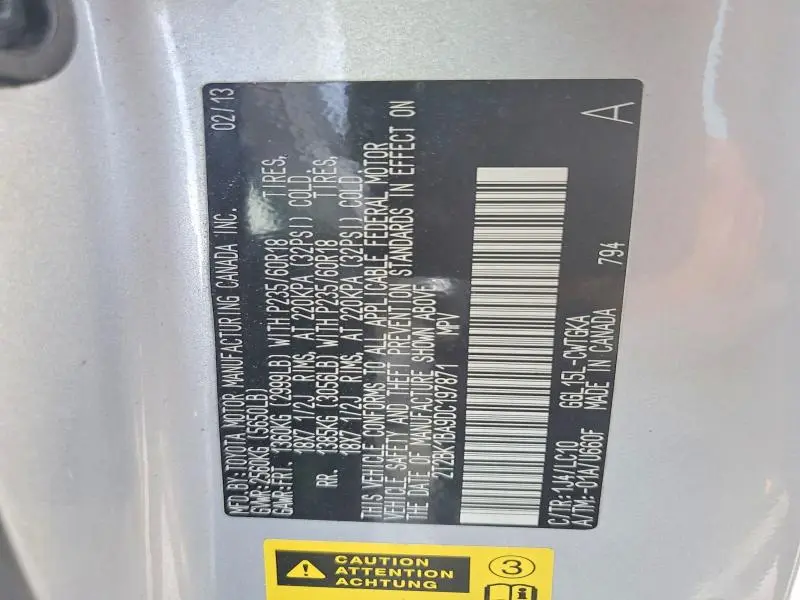 2013 LEXUS RX 350 BASE  