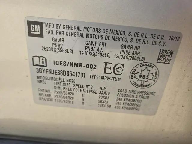 2013 CADILLAC SRX PREMIUM COLLECTION  