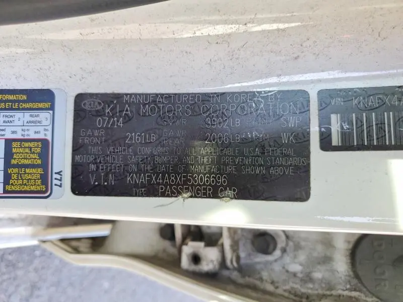 2015 KIA FORTE EX  