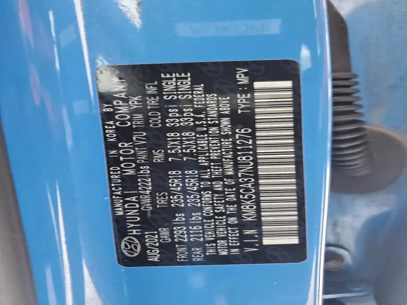 2022 HYUNDAI KONA LIMITED  