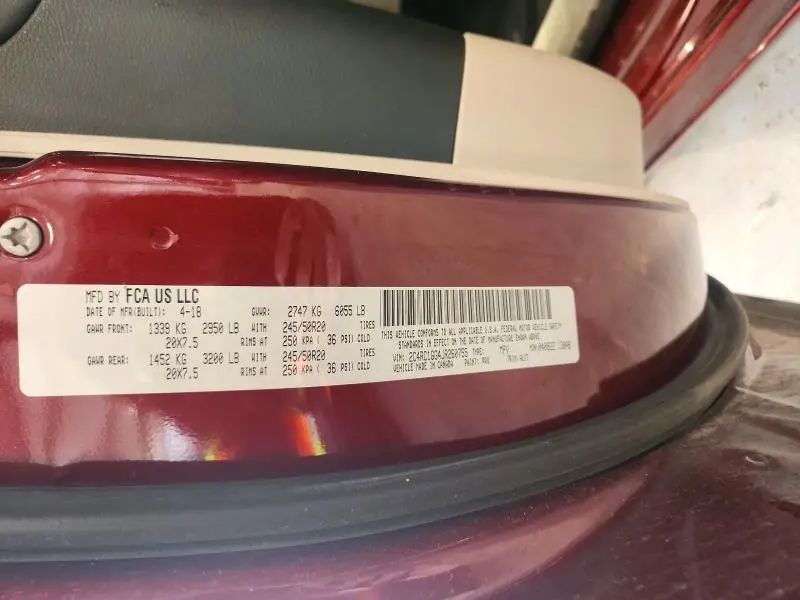 2018 CHRYSLER PACIFICA LIMITED  