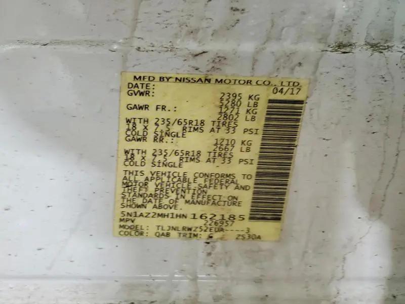 2017 NISSAN MURANO S  