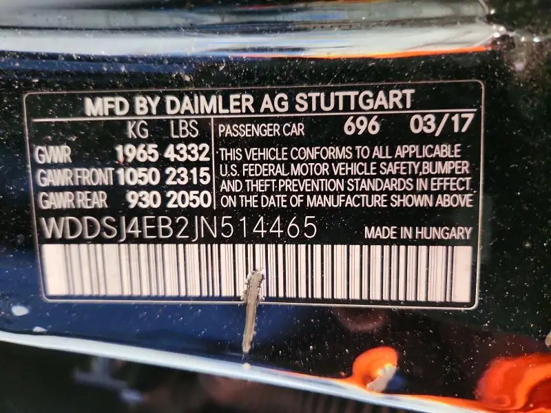 2018 MERCEDES-BENZ CLA 250  