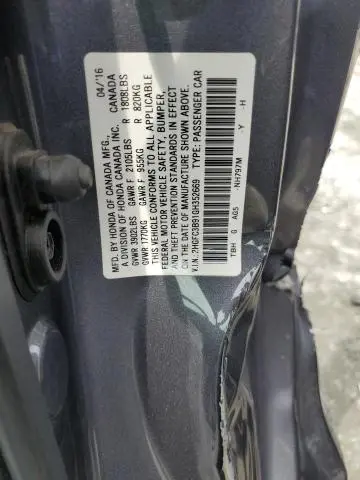 2016 HONDA CIVIC TOURING  