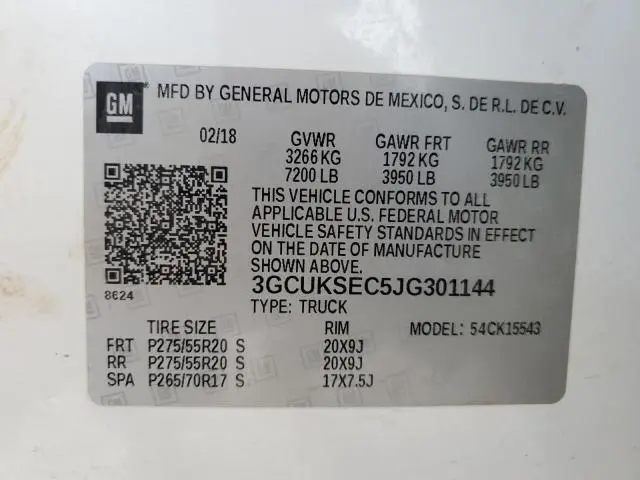 2018 CHEVROLET SILVERADO K1500 LTZ