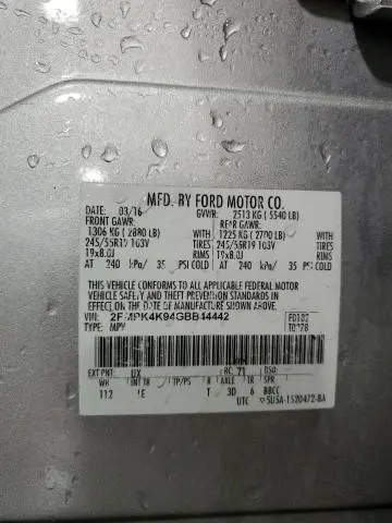 2016 FORD EDGE TITANIUM  