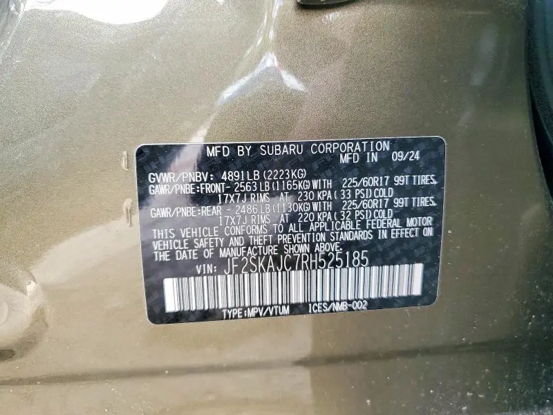 2024 SUBARU FORESTER WILDERNESS  