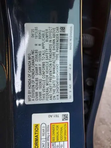 2025 HONDA CIVIC SPORT  