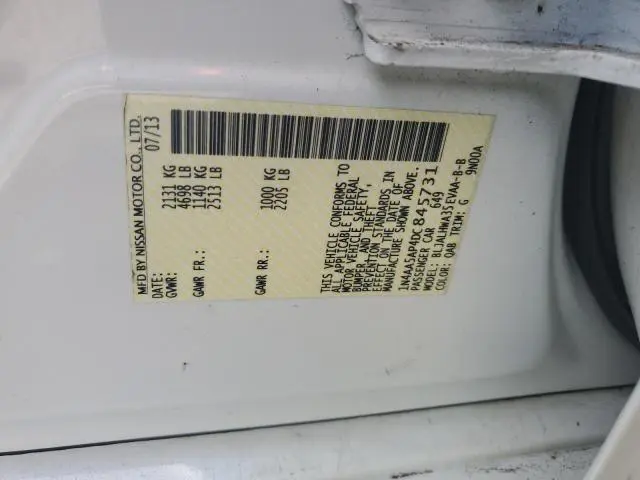 2013 NISSAN MAXIMA S  