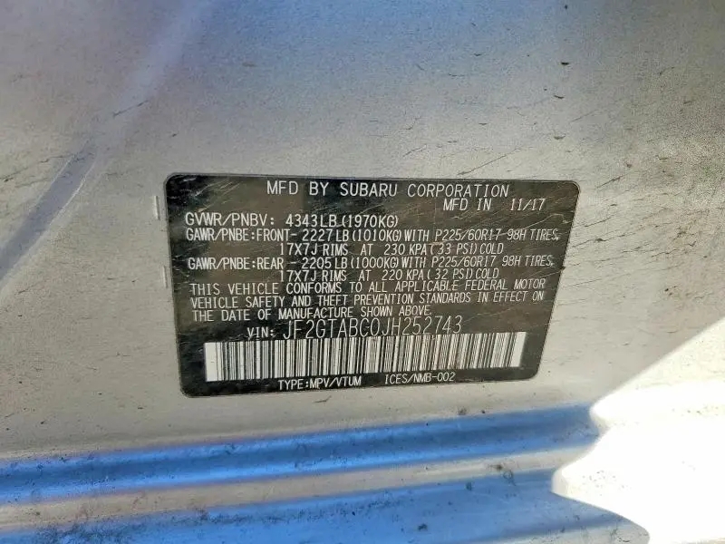 2018 SUBARU CROSSTREK PREMIUM  