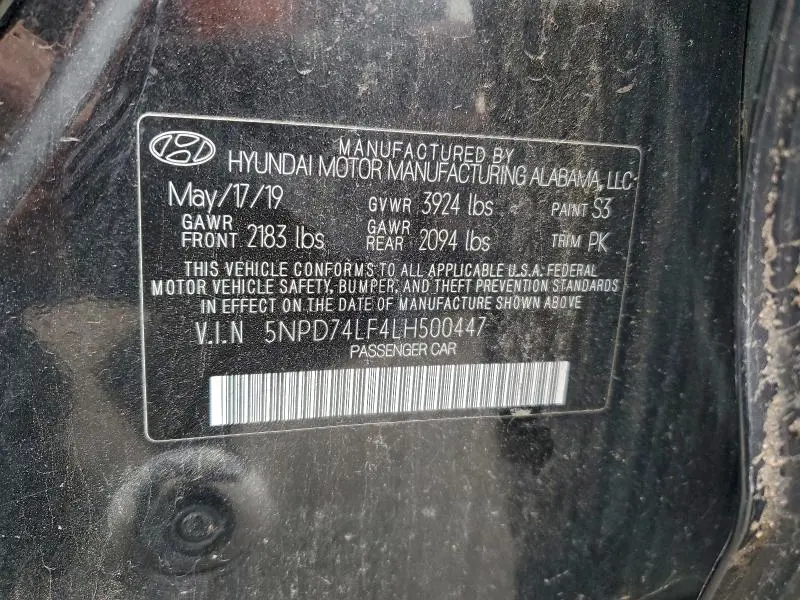 2020 HYUNDAI ELANTRA SE  