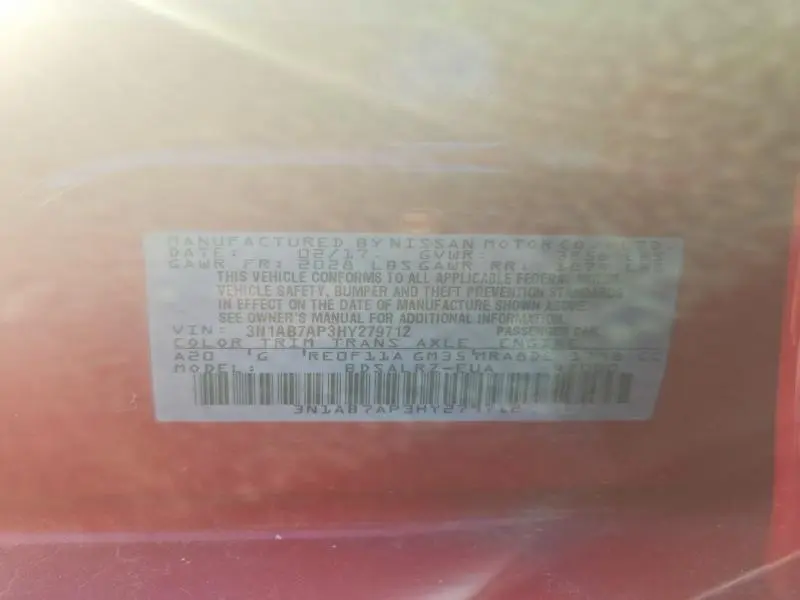 2017 NISSAN SENTRA SR  