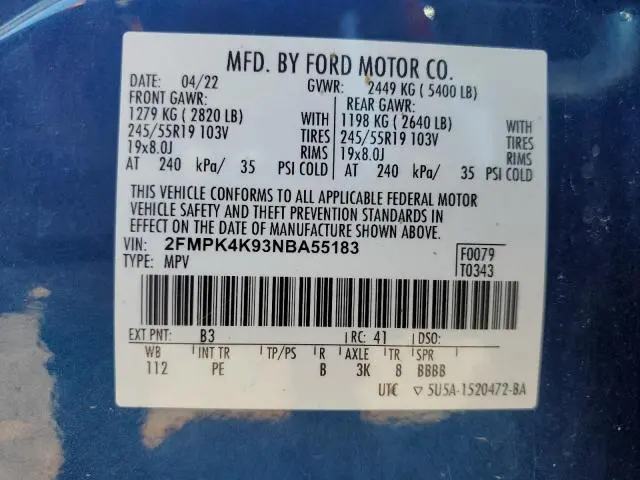 2022 FORD EDGE TITANIUM  