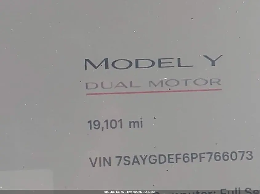 2023 TESLA MODEL Y PERFORMANCE DUAL MOTOR ALL-WHEEL DRIVE
