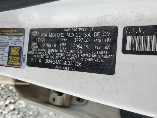 2021 KIA FORTE FE  