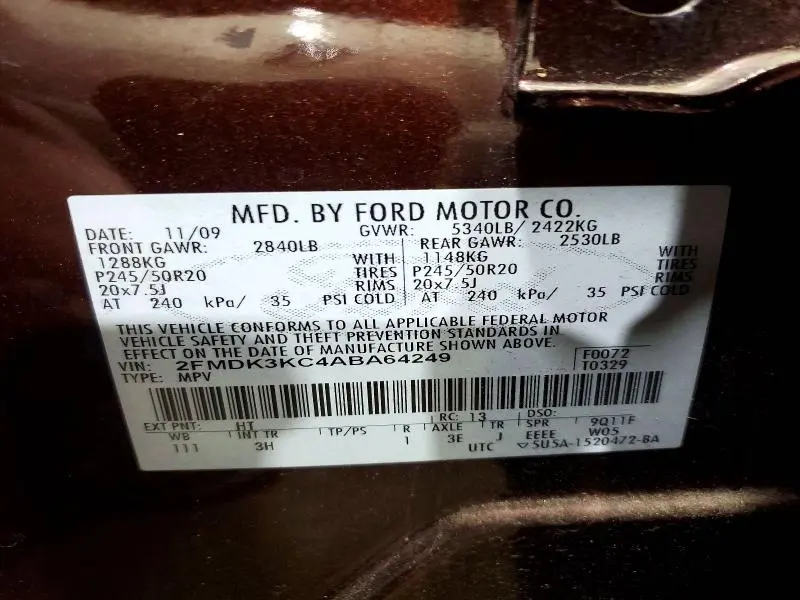2010 FORD EDGE LIMITED  