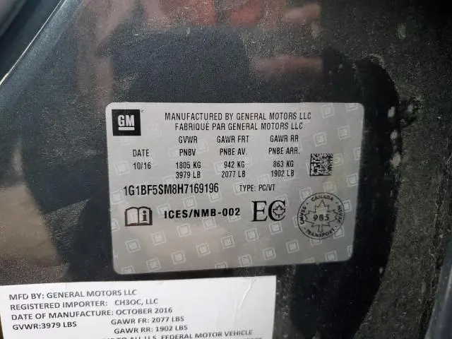 2017 CHEVROLET CRUZE PREMIER  