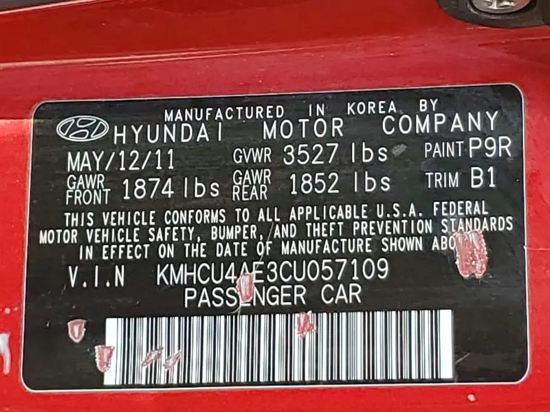 2012 HYUNDAI ACCENT GLS  