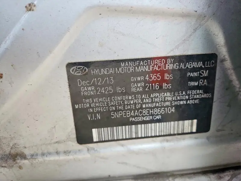 2014 HYUNDAI SONATA GLS  