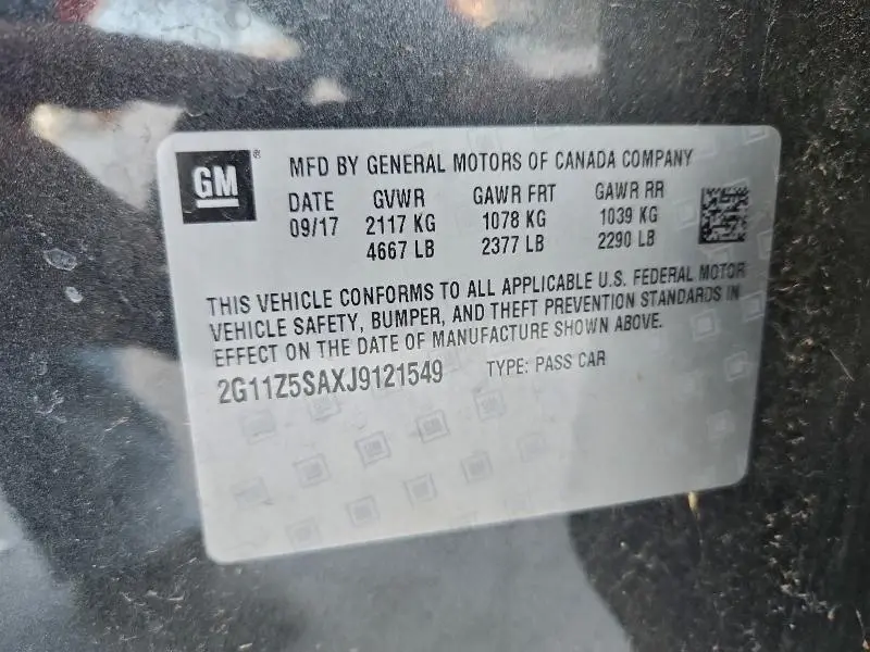 2018 CHEVROLET IMPALA LS  