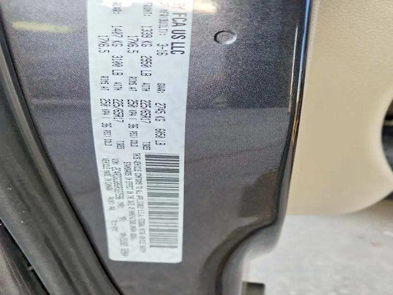 2016 DODGE GRAND CARAVAN SXT  